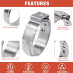 AKIHISA 666Pcs Single Ear Hose Clamps, 24 Sizes 5.3-34.6mm 304 Stainless Steel Ear Clamps Crimp Hose Clamps Cinch Rings Assortment Kit for Automotive, Pipe, Plumbing - size: 666Pcs (5.3-34.6mm)