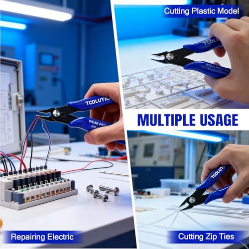 Small Wire Cutters Micro Flush Cutter Snips Zip Tie Cutter-5 Pack - size: 5 Pack