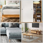 Solid Wood Replacement Furniture Sofa Couch Legs 8 inch Heavy Duty Set of 4 - color: Straight- Set of 4, size: 8"