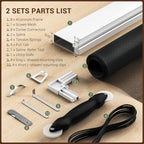 Window Screen Frame Kit, Easy Cut-to-Size, Pet-Proof Mesh 2 Sets - color: White-PET, size: 46" W X 46" H (2 Pack)