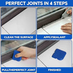 5Pcs Silicone Caulking Tools Compatible with Sealant Grout Finishing Sealing Blue Caulk Tool Kit