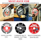 P.I.T. 4 1/2 Inch Multi-Material Cut Off Wheel for Angle Grinder,3-in-1 Set