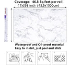 Arthome White Marble Contact Paper - Peel and Stick Wallpaper - Self-Adhesive & Removable Wall Paper for Furniture Desk, Kitchen Countertop, Cabinet, Shelf Liner, Wallcovering, (17"x393") - color: White Marble, size: 17" x 393"