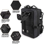 LIVANS Tactical Molle Utility Pouch, EDC Tool Pouch, Small Admin Pouch - color: Black