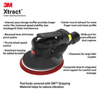 3M Xtract Pneumatic Random Orbital Sander, 88945, 5 in - size: 5 in, 3/32 in Orbit, style: Self-Generated Vacuum