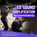 ZOHAN Electronic Shooting Earmuffs Built in Ambient Sound Amplifier, Hearing Protection for Shooters, NRR 23dB Noise Reduction, Ideal Gun Range Ear Protection Headphones for Hunting-Black&Purple - color: With Patches-black&purple