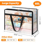 BlissTotes Moving Bags 60L 4PCS, Clear Clothes Storage Under Bed Storage - size: 60L