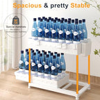 Sevenblue 3-Pack 2-Tier Under Sink Organizers with Sliding Drawers - color: White, size: 14.8 Inch