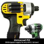 Spider Tool Holster, BitGripper v2 Drill Bit Holder for Drill & Driver, 4Pk - color: (4) BitGripper v2