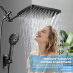 Shower Head with Handheld, High Pressure Black Rain Shower Head - color: A-Matte Black, style: Rectangular 12"