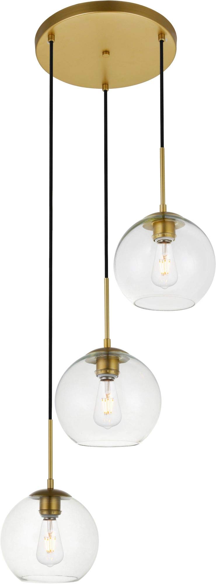 Open Box - Elegant Lighting LD2208BK - Pendants Indoor Lighting
