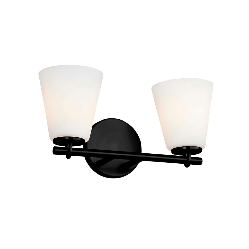Open Box - Justice Design Group FSN-8032-OPAL-MBLK - Bathroom Fixtures Indoor Lighting