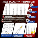 969Pcs Pins Connector Kit & 28 Types Electrical Terminal Pins Crimp Tool