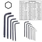 NEIKO 01100A Metric Allen Wrench Set, 13 Piece Ball End Hex Key Set, Long Allen Keys 1.27mm to 10mm Hex Wrench Set for Bike Bicycle Repair, Black Oxide Chrome Vanadium, Hanging Storage Case - size: Metric - 13pc