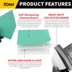TPmax 100 Pack 90x65mm Detail Sander Sandpaper 40 Grit Compatible with Milwaukee M12 Heavy Duty Hook & Loop Anti Clogging Polyester Film Sheets - size: 40 Grit