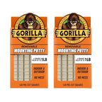 Gorilla Mounting Putty, Natural Tan Color, 168 Pre-Cut Squares, 2-Pack - size: 336 Squares