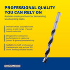 Premium Brad Point Drill Bit - High-Accuracy Woodworking Size: 20mm - 205mm - size: 20 mm x 205 mm (Pack of 1)