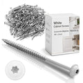 Frienda 2 Pound White Cabinet Screws Bulk #8x3'' Approx. 192 Pcs - color: Silver, size: #8x3 Inch