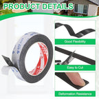 PATIKIL 5Roll Sponge Rubber Foam Tape, 63/64" W x 5/64" t x 16.4ft l Self-Adhesive Foam Insulation Tape Weather Stripping for Window Door Soundproofing Weatherstrip AC Seal Strip, Black - size: 63/64" x 5/64" x 16.4ft