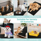 Dog Crate Mat, Pet Crate Floor Protection Mat, Mat for Under Dog Crate, 31.5" x 51.2" Cut To Fit Design Washable Floor Covering Reusable Waterproof Non Slip Rug Whelping Pad for Pet (XXX Large - size: XXX-Large