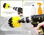 3 Pcs Drill Brush Attachments for Cleaning, Nylon 2/3.5/4 in Heads