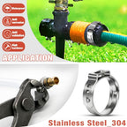 AKIHISA 666Pcs Single Ear Hose Clamps, 24 Sizes 5.3-34.6mm 304 Stainless Steel Ear Clamps Crimp Hose Clamps Cinch Rings Assortment Kit for Automotive, Pipe, Plumbing - size: 666Pcs (5.3-34.6mm)