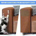 Azobur Sofa Repair Patch - 6 Self Adhesive Microfiber Patches for Luxurious Look Quick Fix Sofa (Black) - color: Black