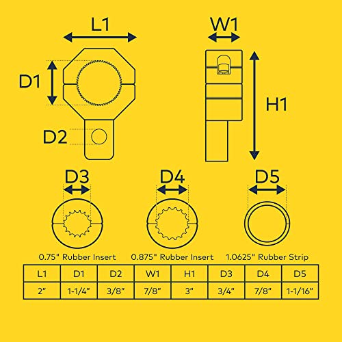 LAMPHUS Light Bar Mount Clamp Bracket for ATV UTV 0.75-1.25in Vertical - size: 2 Pack, style: Vertical Bar