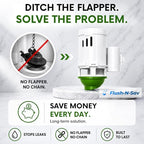 2 - Inch Flapper & Chain Eliminator Quick Connect Valve Conversion Kit & Overflow Water Conservator With Euro Button - Easy Install Without Tools - size: 2 - Inch, style: Euro Button