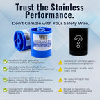 WCS .020 Stainless Steel Safety Lock Wire, T302/304, NASM20995C MS20995C, ASTM A580 Condition A, AMS569, Mechanics Wire for Aircraft, Automotive, & Industrial Use, 5lb Dispenser Can, Approx 4625 ft - size: .020 in, style: 5 lb