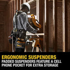 DEWALT Professional Tool Belt Organizer With Suspenders and 25 Pockets, Heavy Duty Construction (DWST540602) - size: One Size, style: Tool Rig w/Suspenders