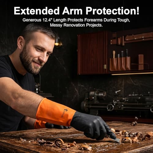 Gastody™ - Chemical Resistant Gloves, Reusable,Heavy Duty Safety Work Gloves,Resist Acid,Oil,Alkali - S-M-L-XL-XXL Size - size: Large, style: Chemical Gloves Set of 2 Pairs