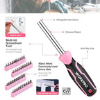 WORKPRO 258PCS Pink Tool Set, Portable Home Basic Tool Kit Box for Women