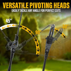 2-in-1 Pole Saw & Hedge Trimmer Compatible with Dewalt 20V MAX (Tool Only) - color: Gray
