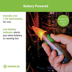 Greenlee GT-16 Adjustable Non-Contact Voltage Detector, 5V - 1000V AC,Green, Greens