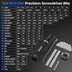 STREBITO 153 in 1 Small Magnetic Screwdriver Set, Precision Screwdriver set - color: Grey