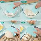 Silicone Dough Scraper with Metal Core Flexible Bowl Scraper Bread Baking - color: Mint Green