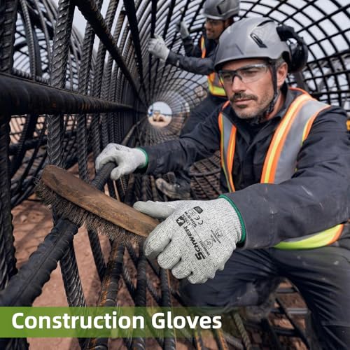 Schwer 6 Pairs A2 Cut Resistant Work Gloves, Ultra Durable, LT5636, M - size: Medium
