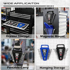 2-Piece Magnetic Wrench Organizer, 24-Slot Wrenches Holder Set with Lock Cover Metric 6–18mm & SAE 1/4-3/4", Wrench Rack Tool Trays with Carrying Handle for Wall Mount Toolbox Drawer Storage - style: 24-Slot Locking Cover / 2-Pack