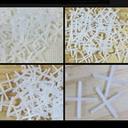 Lasenersm 500 Pieces White Plastic Tile Spacers, 1mm, Modern Style, Square Edge, Glue Down Installation, Geometric Pattern