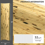 Art3d 48 x 96 in Pole Wrap Natural Bamboo Wall Panel, 2-Pack, Light Burned - color: Light Burned, size: 2-48 inches x 96 inches