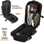 LIVANS Tactical Molle Utility Pouch, EDC Tool Pouch, Small Admin Pouch - color: Black