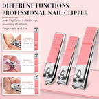 BLESWIN Manicure Pedicure Set, 12 Pcs Nail Care Kit for Women, Mens Nail Grooming Kit, Manicure & Pedicure Tools & Accessories, Pink Nail Kit Manicure Set Luxury Leather Case for Home Salon Use - color: 1-Pink
