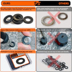 M5 Black Nylon Washers, 5mm ID, 10mm OD, 1mm Thickness, Plastic Flat Round Washers, 200 Pieces Nylon Washer Hardware Set - size: M5