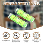 HARFINGTON 12pcs Mini Cylindrical Bubble Spirit Level Vials 10x35mm - size: 10x35mm