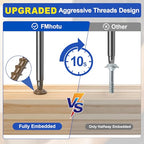 #8 Pocket Hole Screws 1-1/4 Inch, 100Pcs Coarse Thread Wood Screws, Square Drive, Washer Head, 4-Layer Coating, Drive Bit Included (Brown) - color: Brown, size: #8 x 1-1/4"