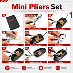 8Pcs Mini Pliers Set for Jewelry Making, Electronics & DIY Crafts
