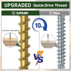 Pocket Hole Screws 3 Inch, 320Pcs Exterior Pocket Screws #10 X 3 - color: Gold, size: #10 X 3"