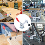 Adjustable Toggle Clamps, 500 Lbs Holding Capacity for Fixtures - style: 225D,4PK
