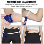 2PCS Body Measure Tape 60inch (150cm), Automatic Telescopic Tape Measure for Body Measurement & Weight Loss, Accurate Tape Measure for Tailor, Sewing, Fitness, Handcrafts, Clothes - color: Blue